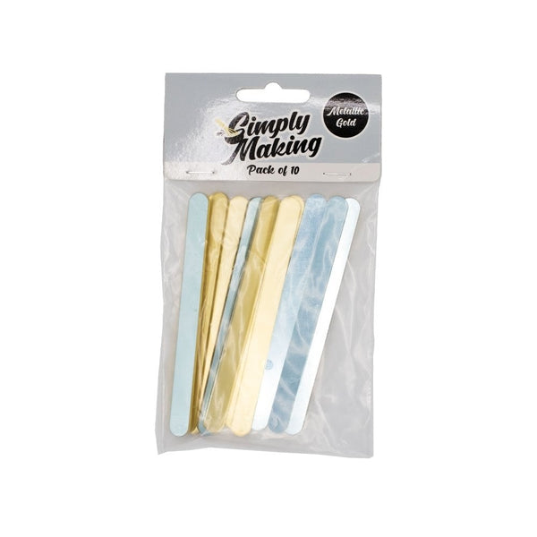 Gold Metallic Cakesicle Sticks x 10