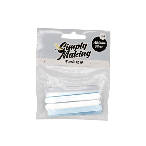 Silver Metallic Cakesicle Sticks x 10