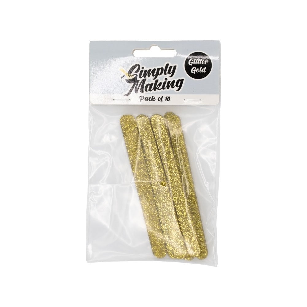 Gold Glitter Cakesicle Sticks x 10