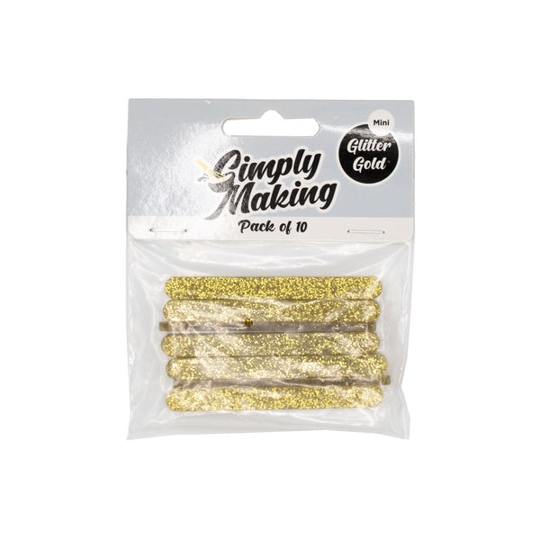 Gold Glitter Cakesicle Sticks x 10