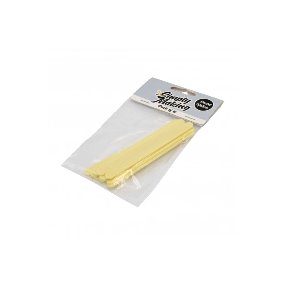 Yellow Pastel Cakesicle Sticks x 10