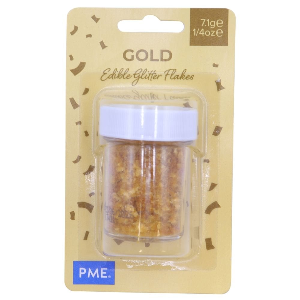 Gold Edible Glitter Flakes
