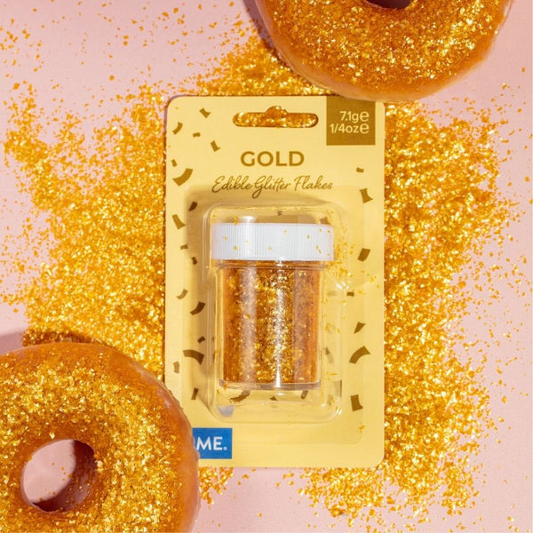 Gold Edible Glitter Flakes