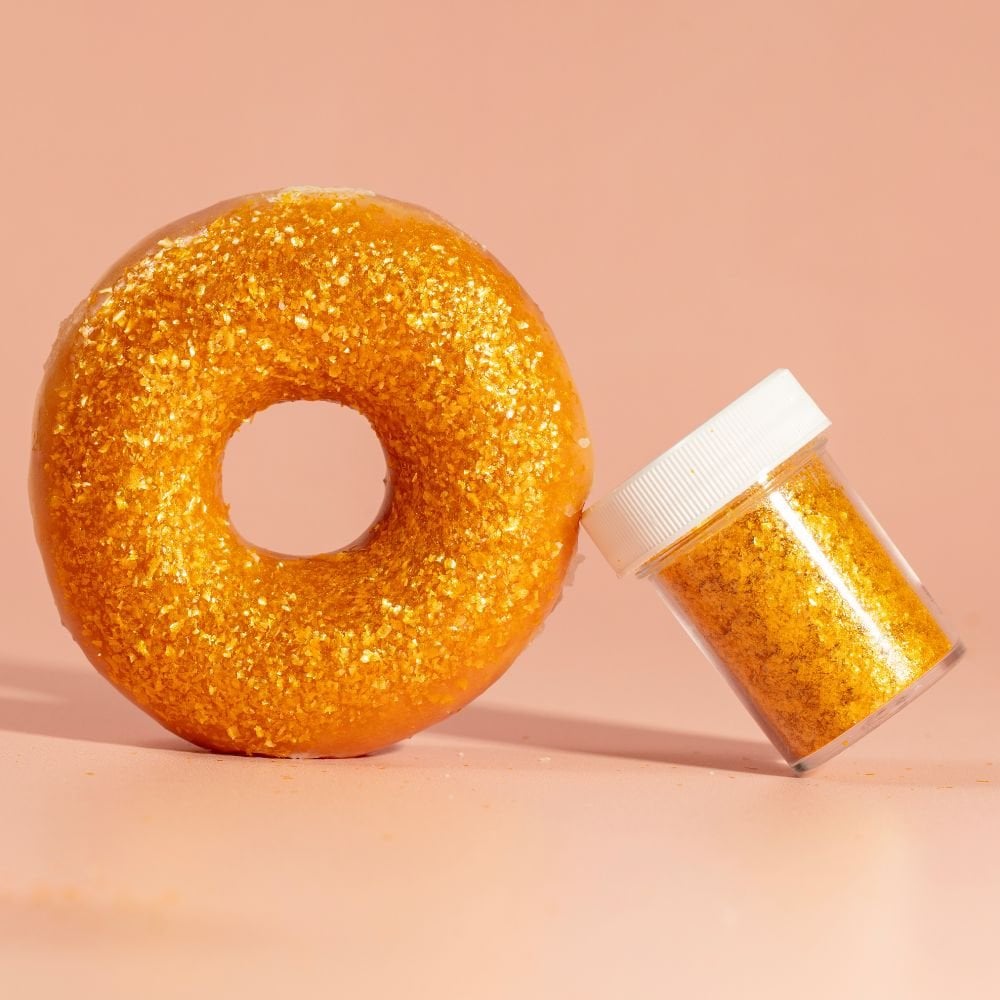 Gold Edible Glitter Flakes