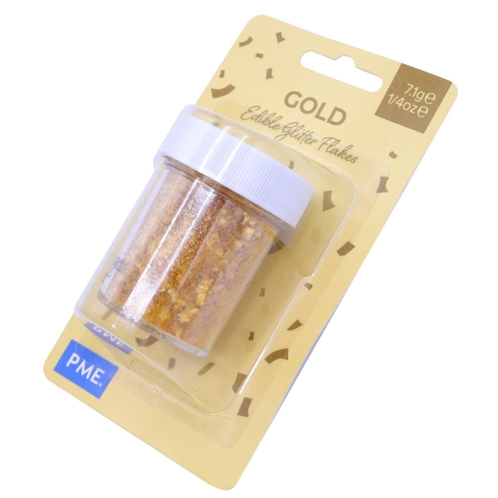 Gold Edible Glitter Flakes