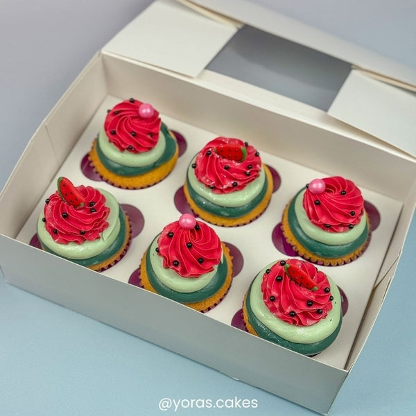 3" Deep White Cupcake Box With Window