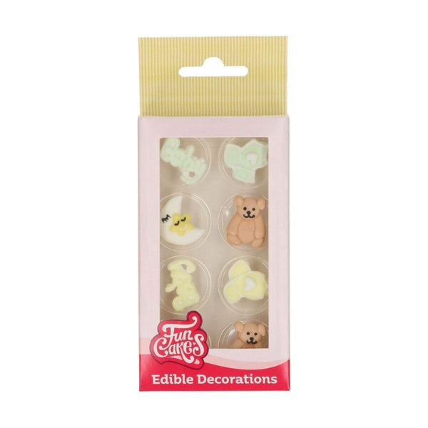 Happy Baby Sugar Decorations Set Of 8