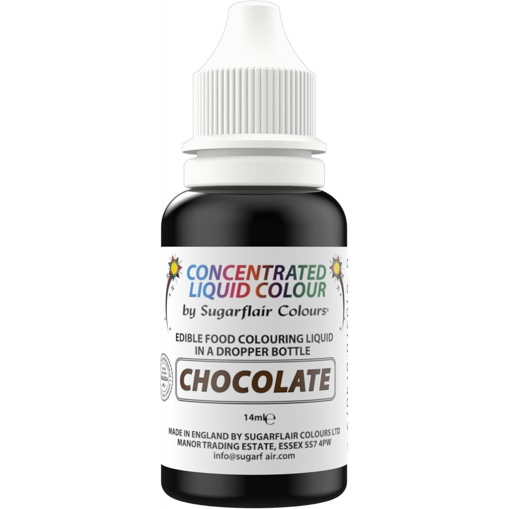 Chocolate - Sugartint Concentrated Droplet Colour 14ml - Sugarflair