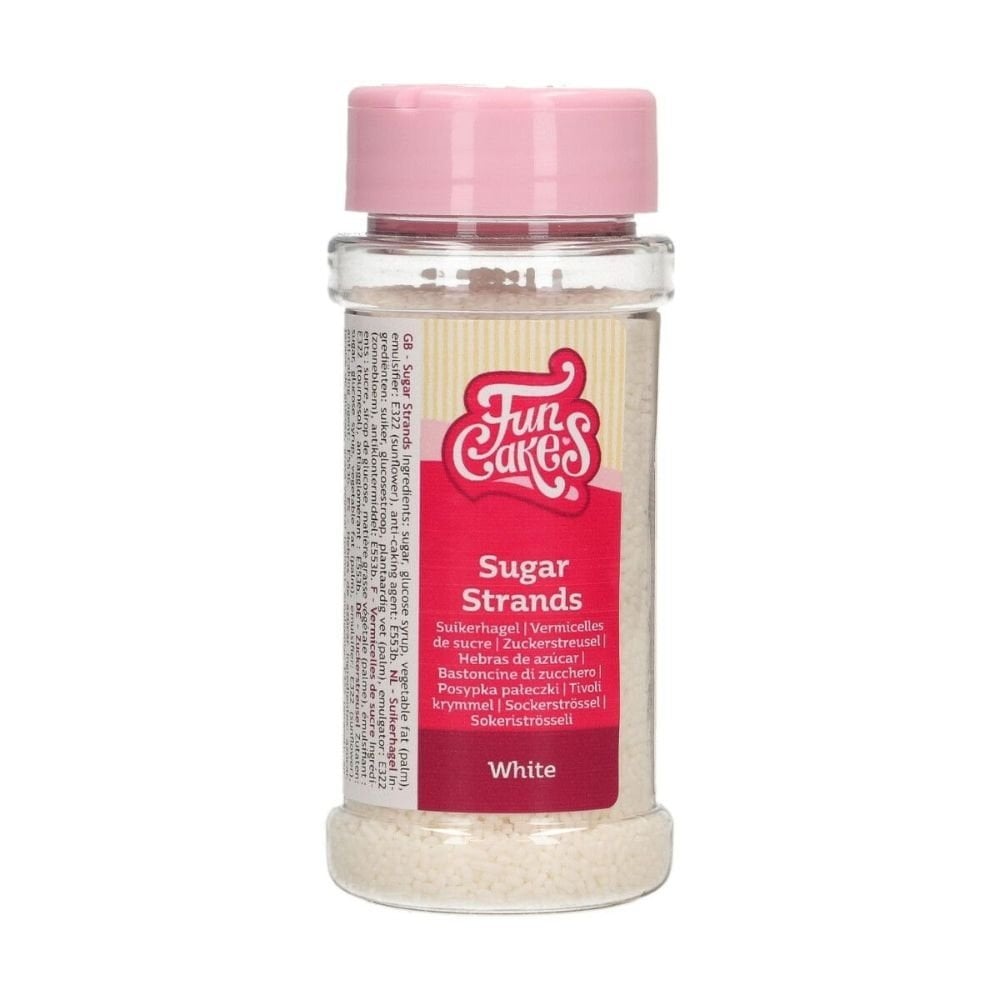 White Sugar Strands Sprinkles 80g