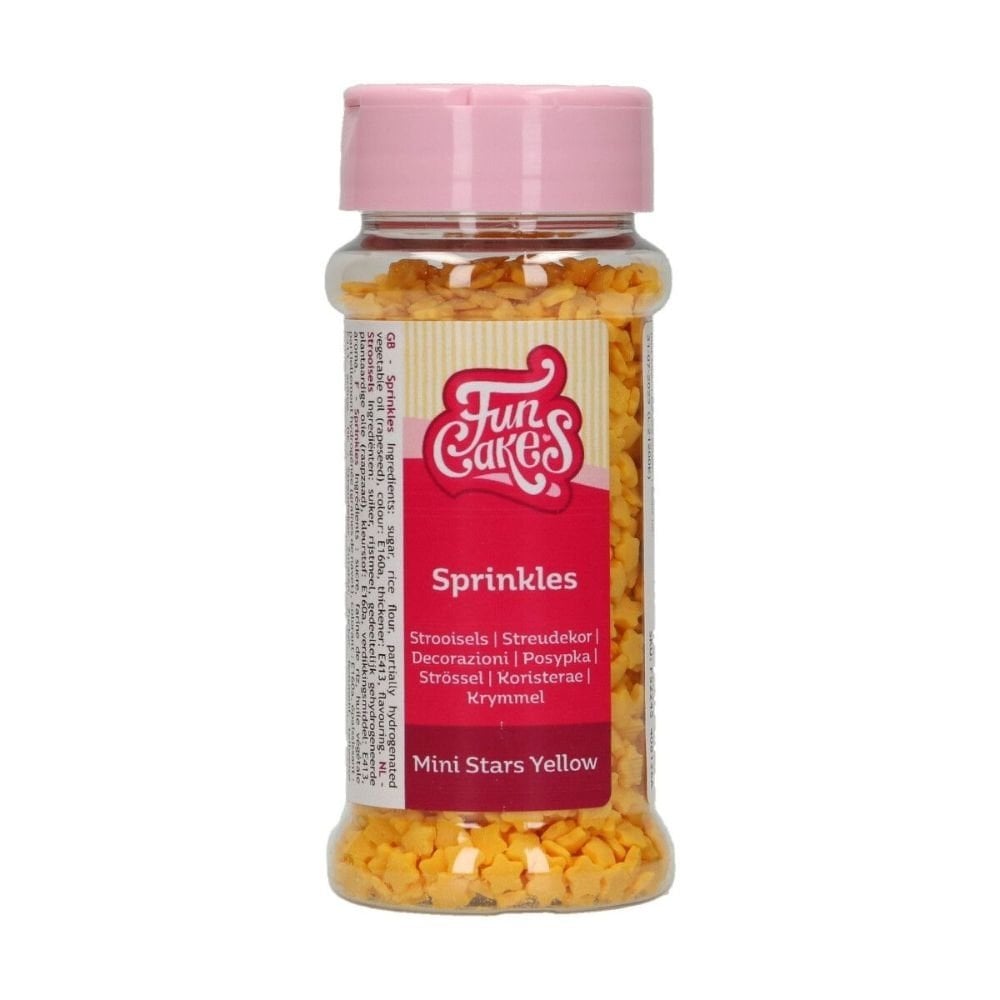 Yellow Mini Stars Sprinkles 60g