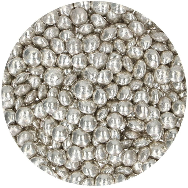 Metallic Silver Choco Lentils Sprinkles 80g