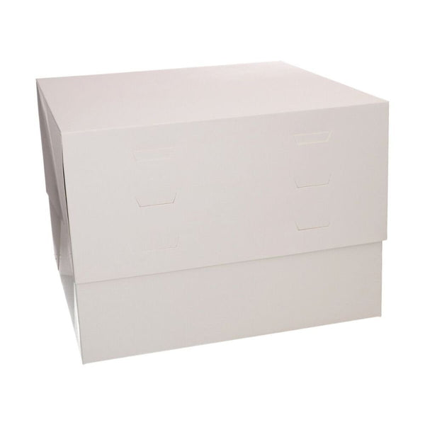 Height Adjustable White Cake Box