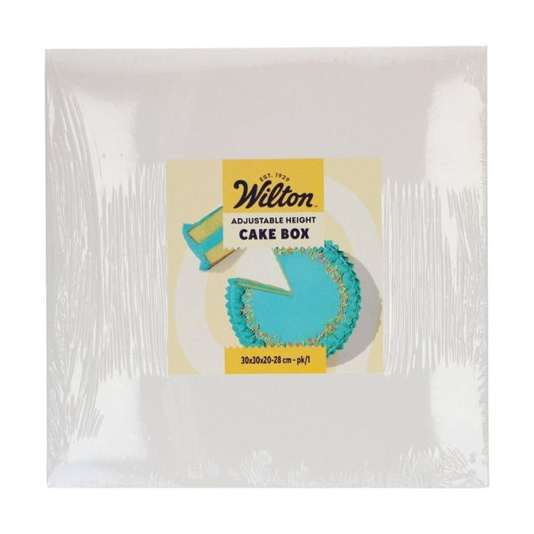 Height Adjustable White Cake Box