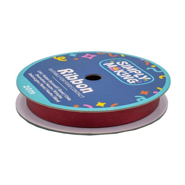 Burgundy Food-Safe Ribbon x 20 Metres