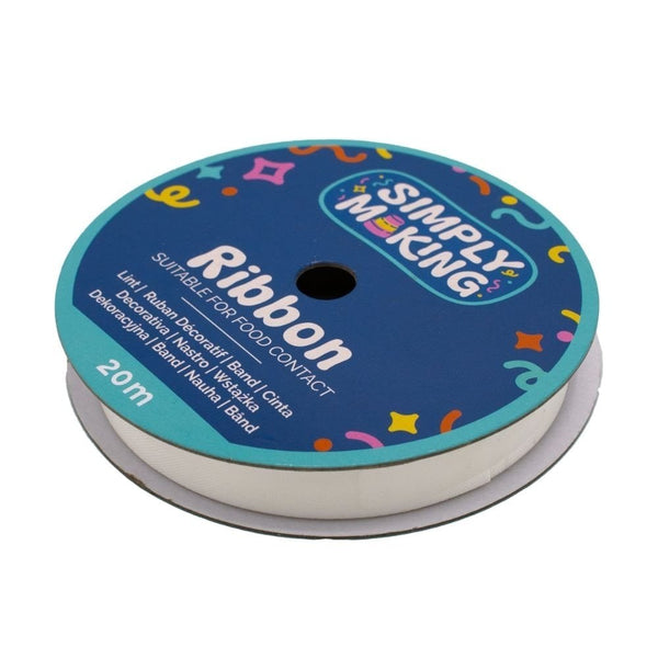 Bridal White Food-Safe Ribbon x 20 Metres