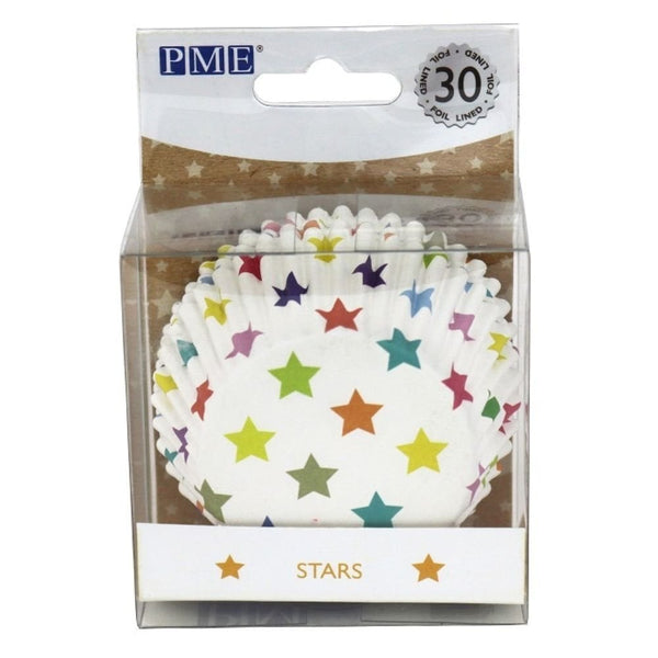 Stars Foil Lined Standard Cupcake Cases x 30