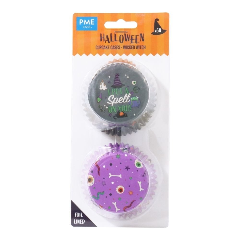 Wicked Witch Halloween Foil-Lined Cupcake Cases x 60