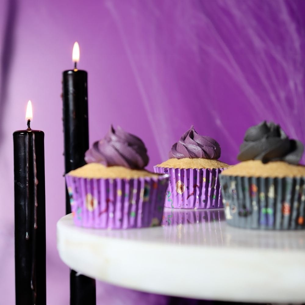 Wicked Witch Halloween Foil-Lined Cupcake Cases x 60