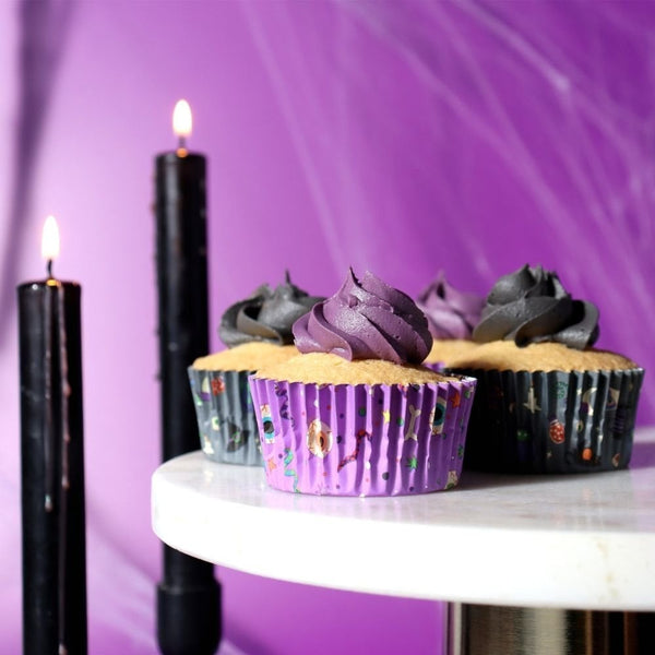 Wicked Witch Halloween Foil-Lined Cupcake Cases x 60