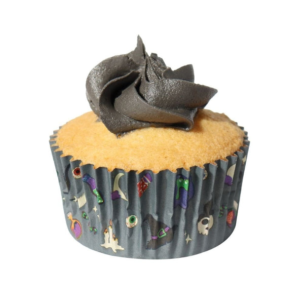 Wicked Witch Halloween Foil-Lined Cupcake Cases x 60