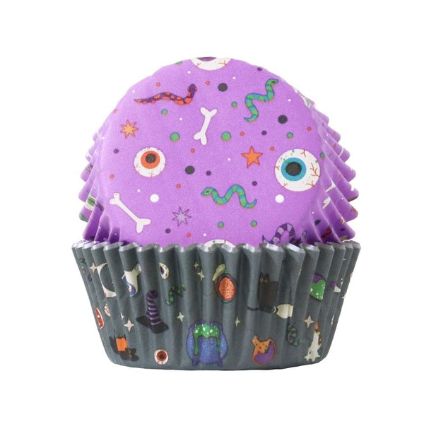 Wicked Witch Halloween Foil-Lined Cupcake Cases x 60