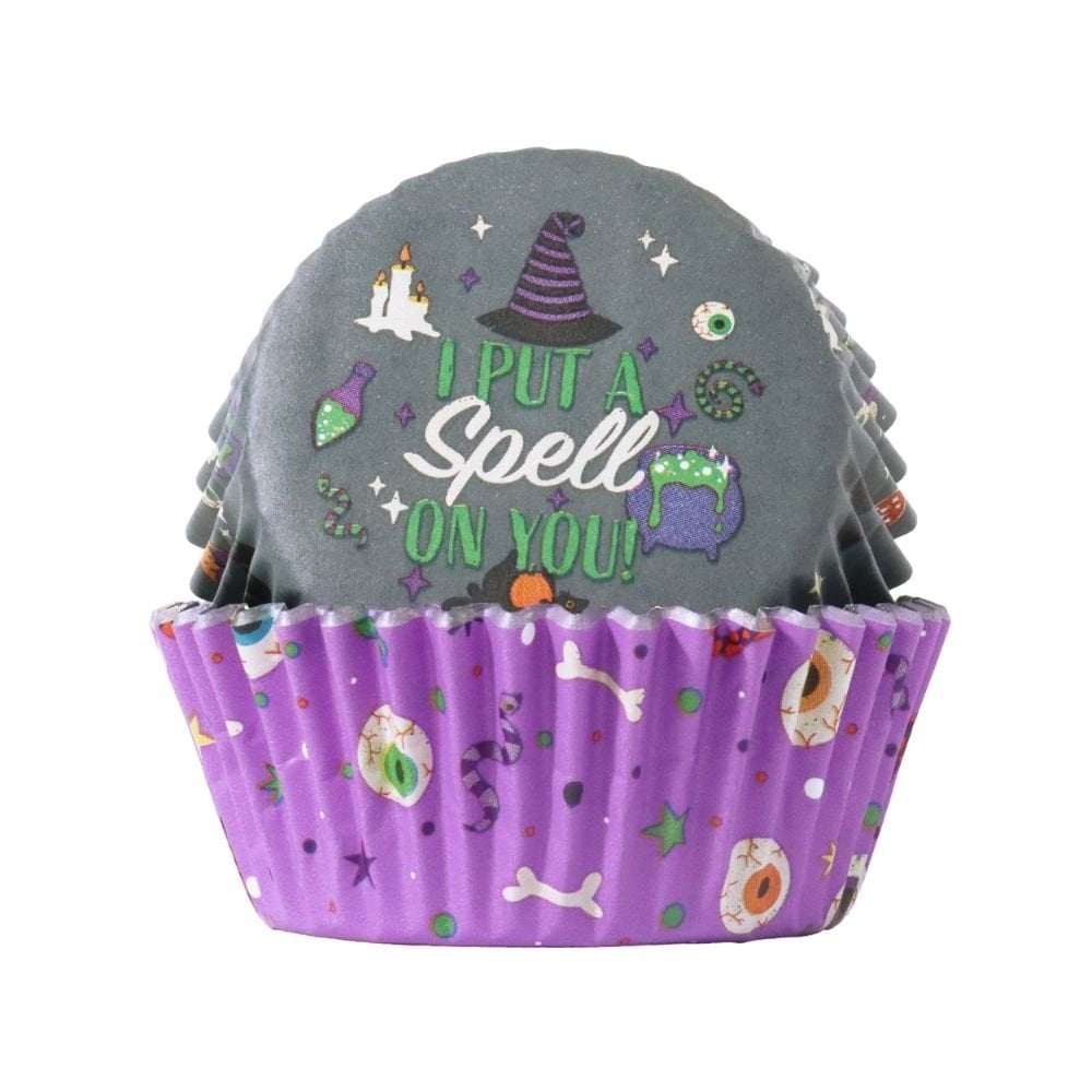 Wicked Witch Halloween Foil-Lined Cupcake Cases x 60