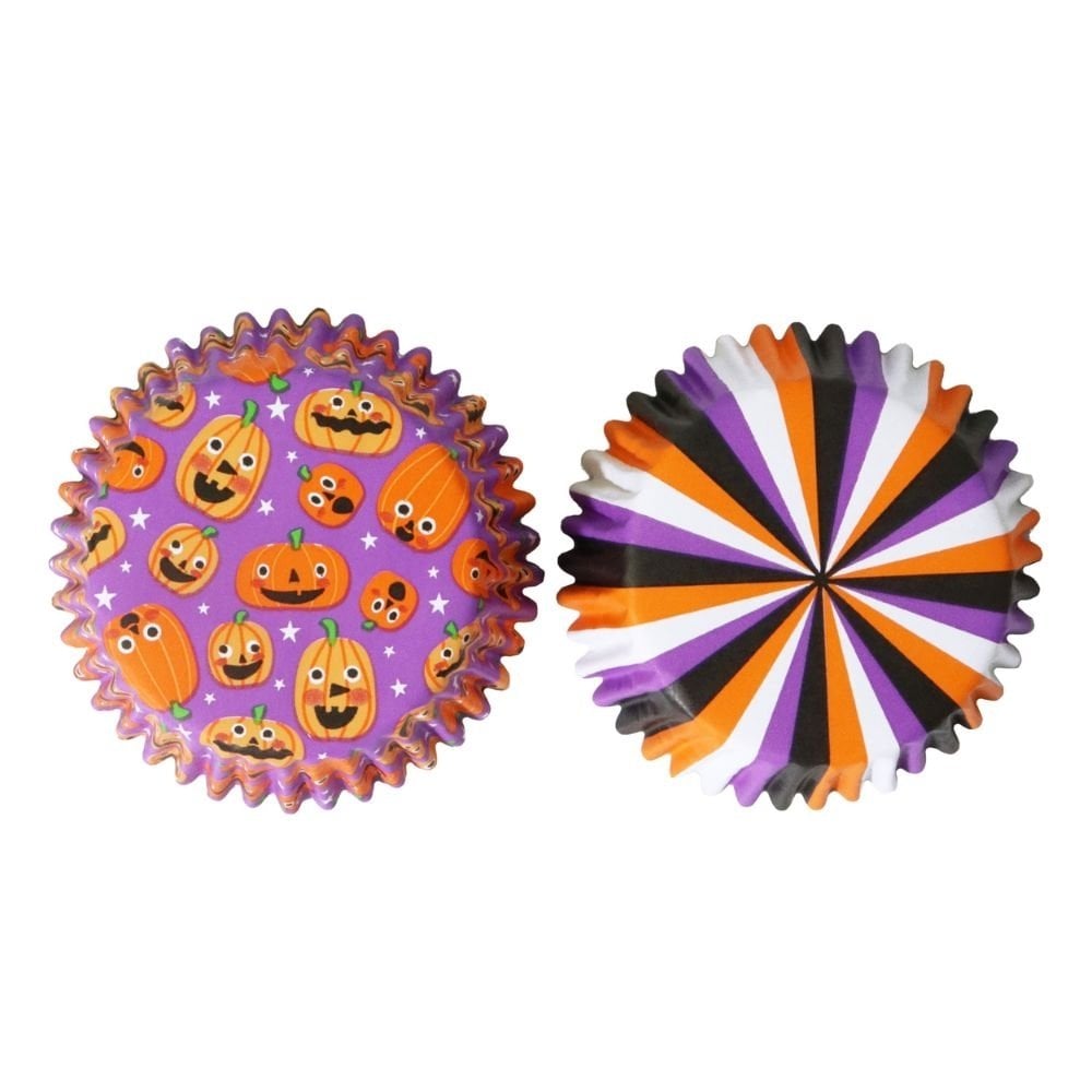Pumpkin Party Halloween Foil-Lined Cupcake Cases x 60