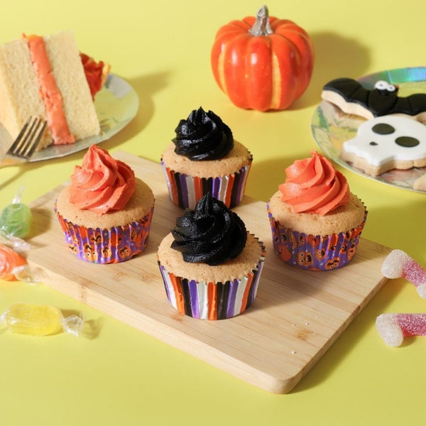 Pumpkin Party Halloween Foil-Lined Cupcake Cases x 60