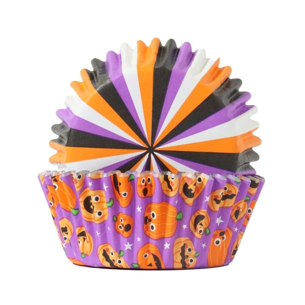 Pumpkin Party Halloween Foil-Lined Cupcake Cases x 60