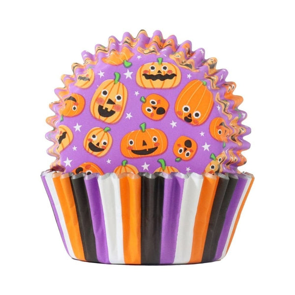 Pumpkin Party Halloween Foil-Lined Cupcake Cases x 60
