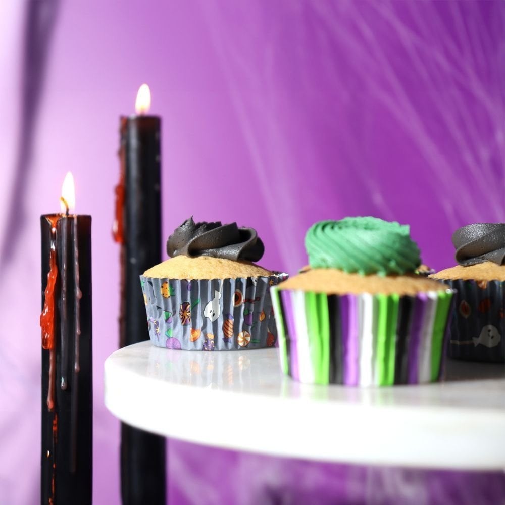 Trick or Treat Halloween Foil-Lined Cupcake Cases x 60