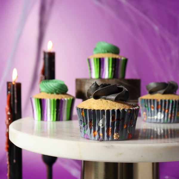 Trick or Treat Halloween Foil-Lined Cupcake Cases x 60