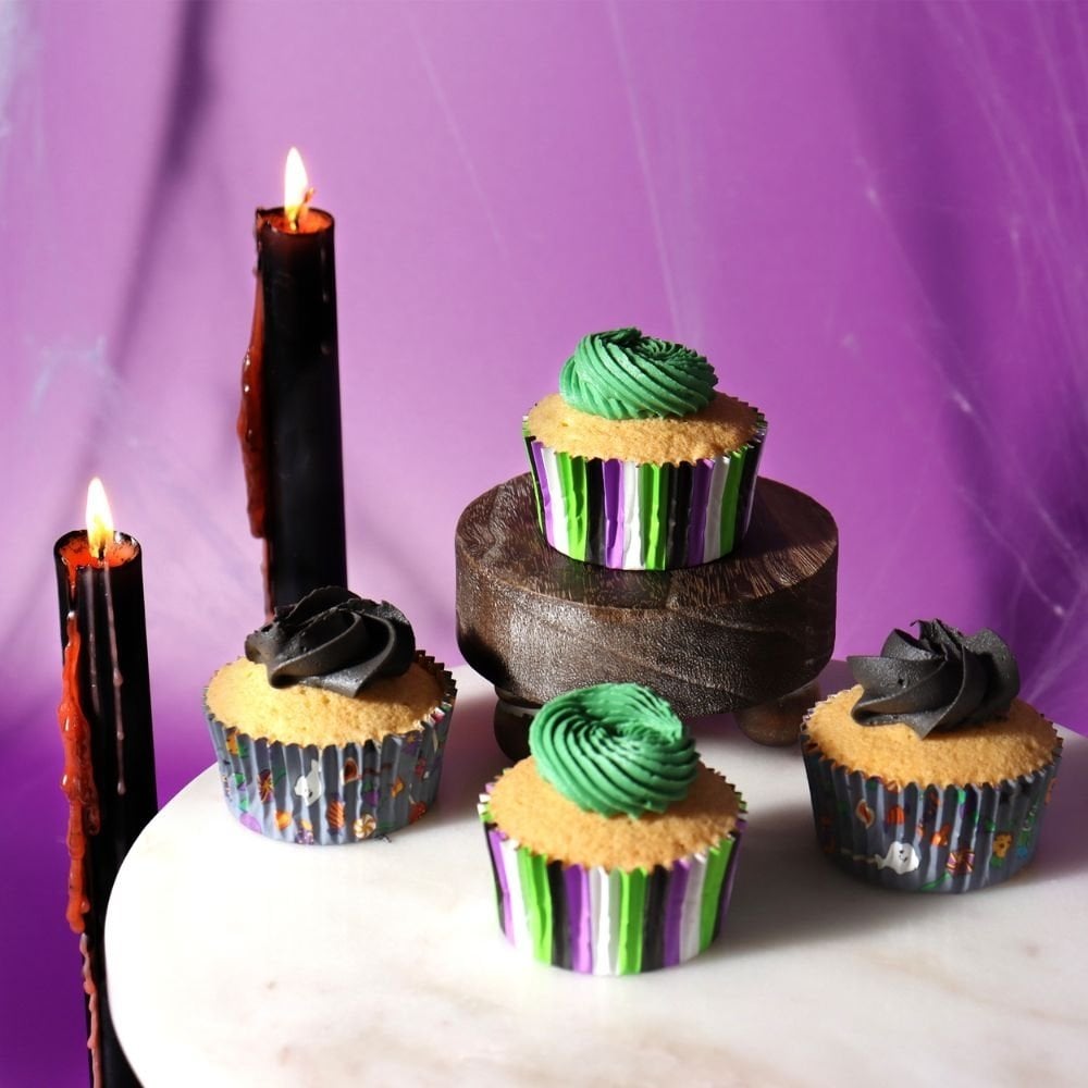 Trick or Treat Halloween Foil-Lined Cupcake Cases x 60