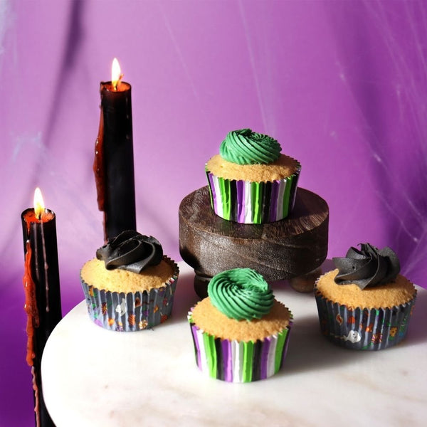 Trick or Treat Halloween Foil-Lined Cupcake Cases x 60