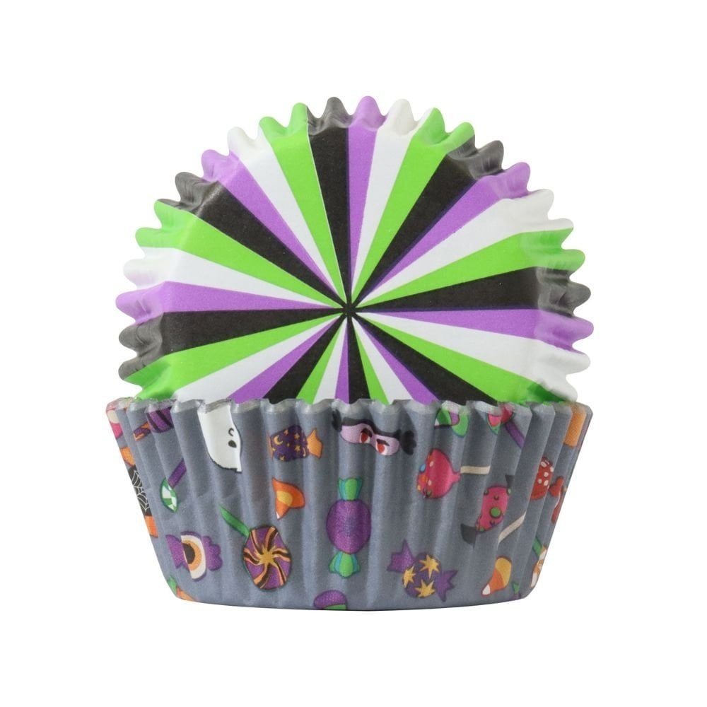 Trick or Treat Halloween Foil-Lined Cupcake Cases x 60