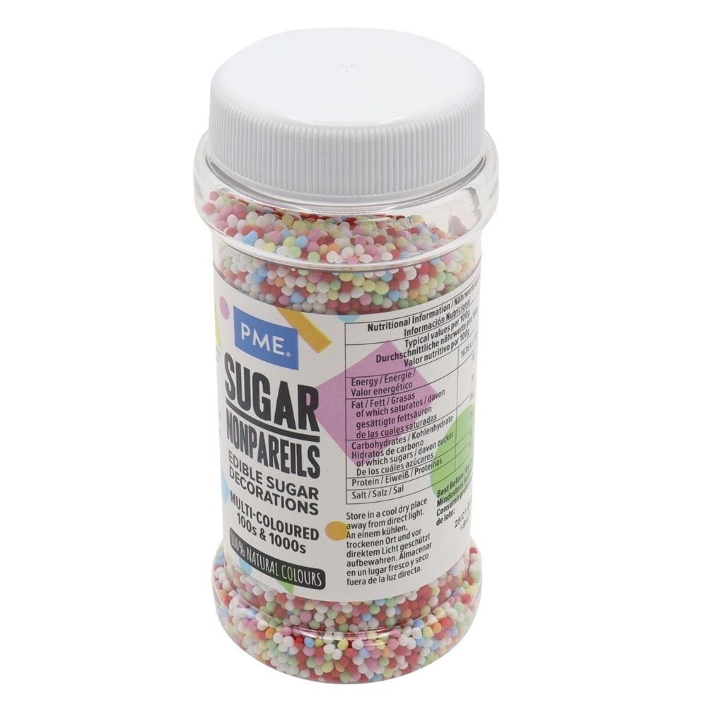 Multi Coloured Non-Pareils Sprinkles 80g