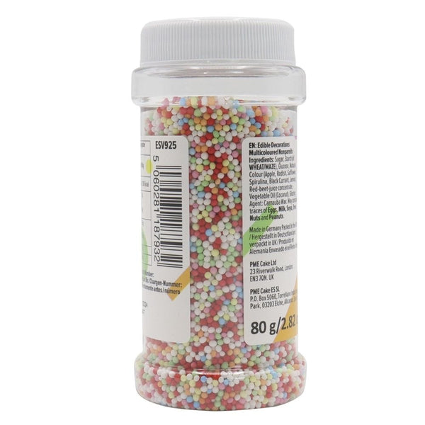 Multi Coloured Non-Pareils Sprinkles 80g