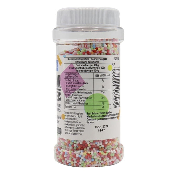 Multi Coloured Non-Pareils Sprinkles 80g