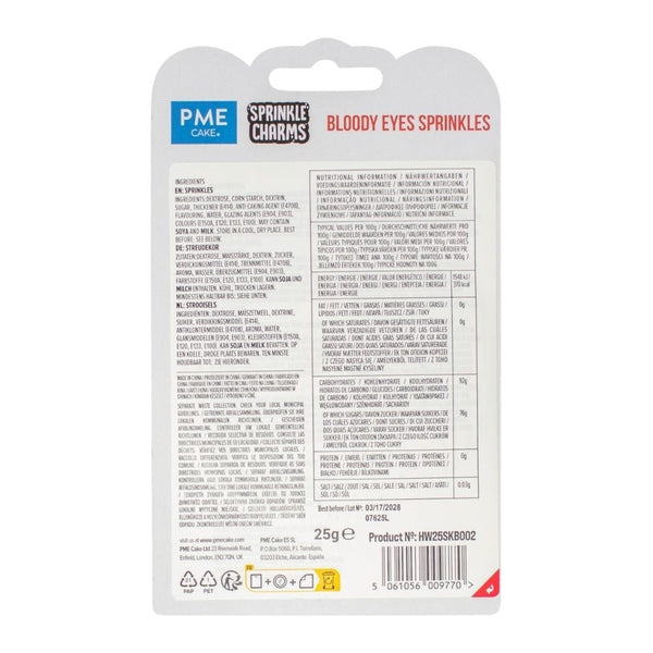 Bloody Eyes Halloween Sprinkle Charms 25g