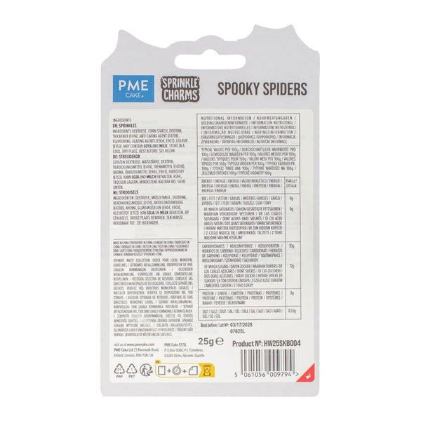 Spider Halloween Sprinkle Charms 25g