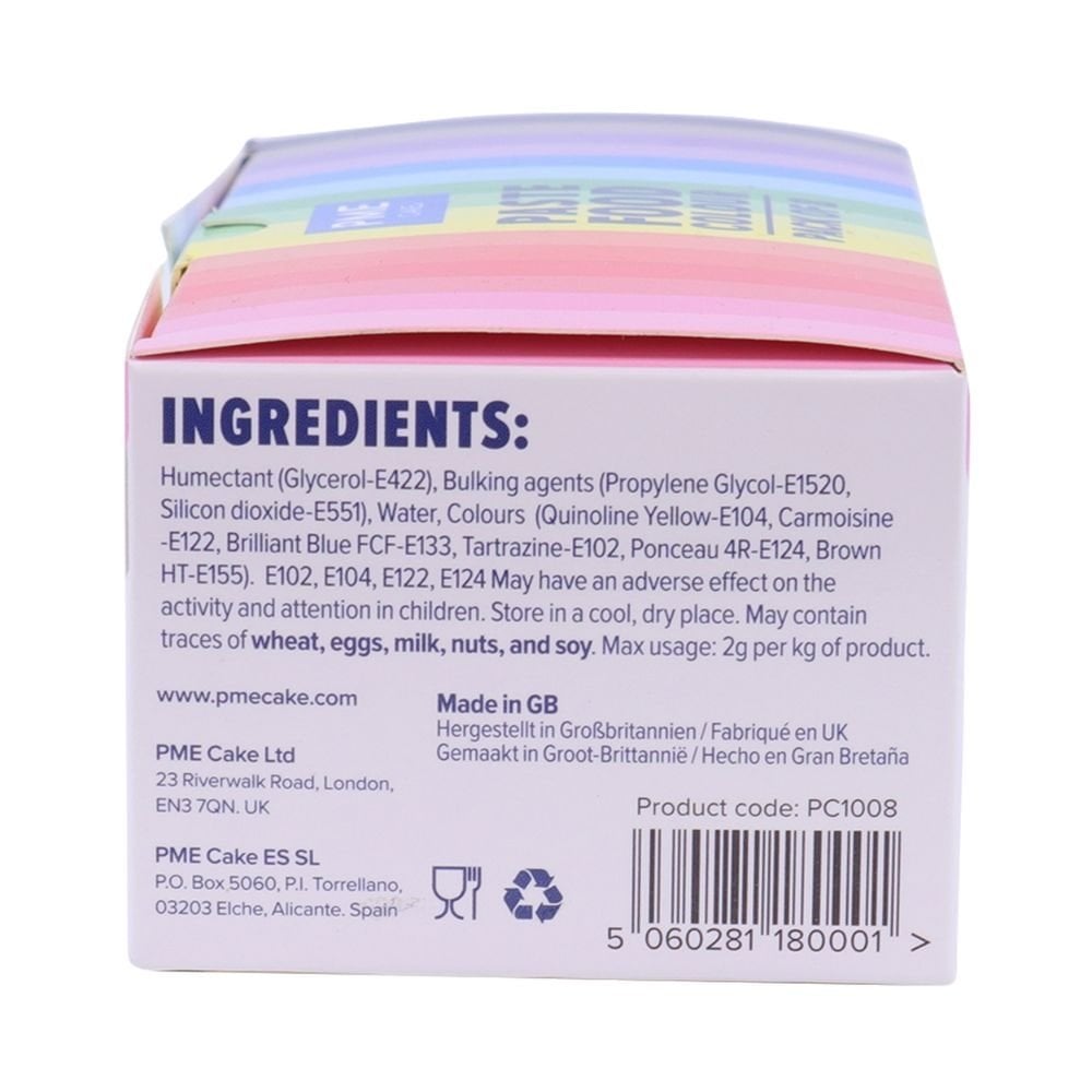 Colouring Pastes Set Of 8