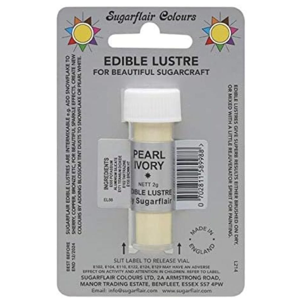 Pearl Ivory Edible Lustre Dusting Colour 2g