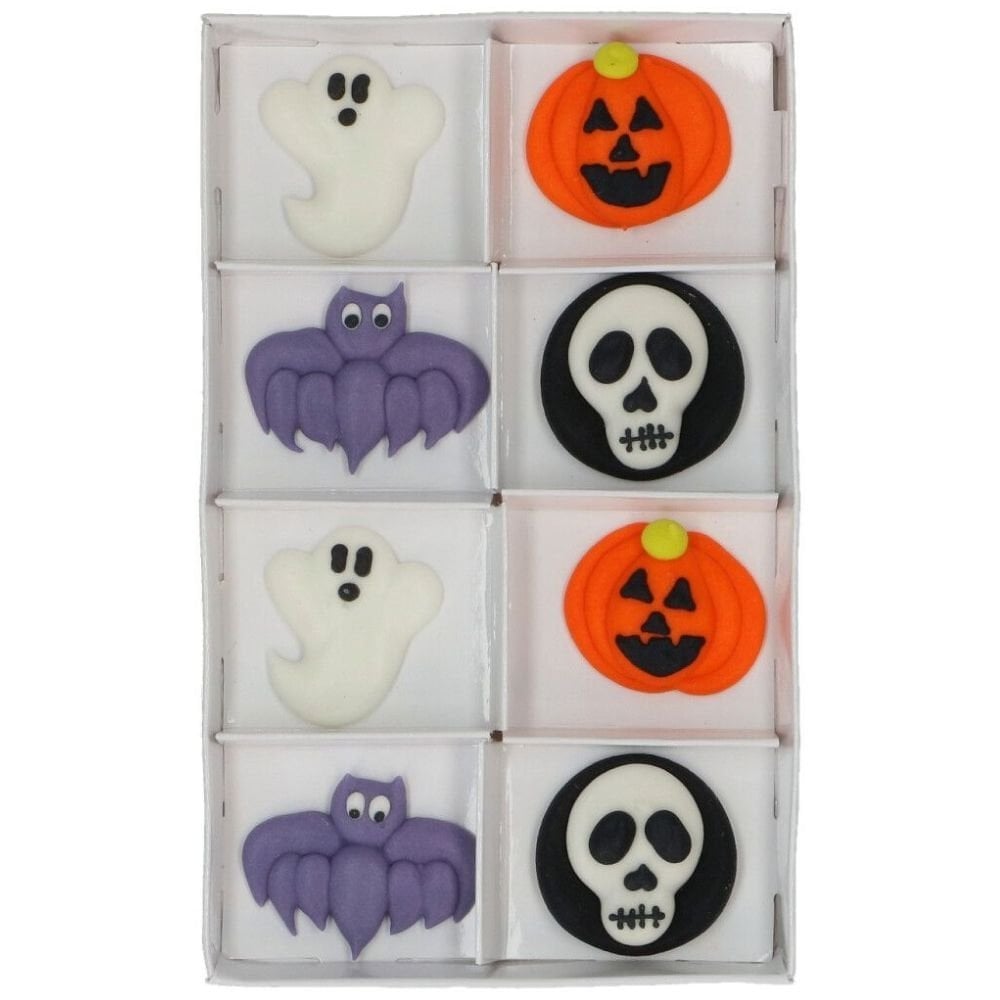 Classic Halloween Sugar Decorations Set Of 8