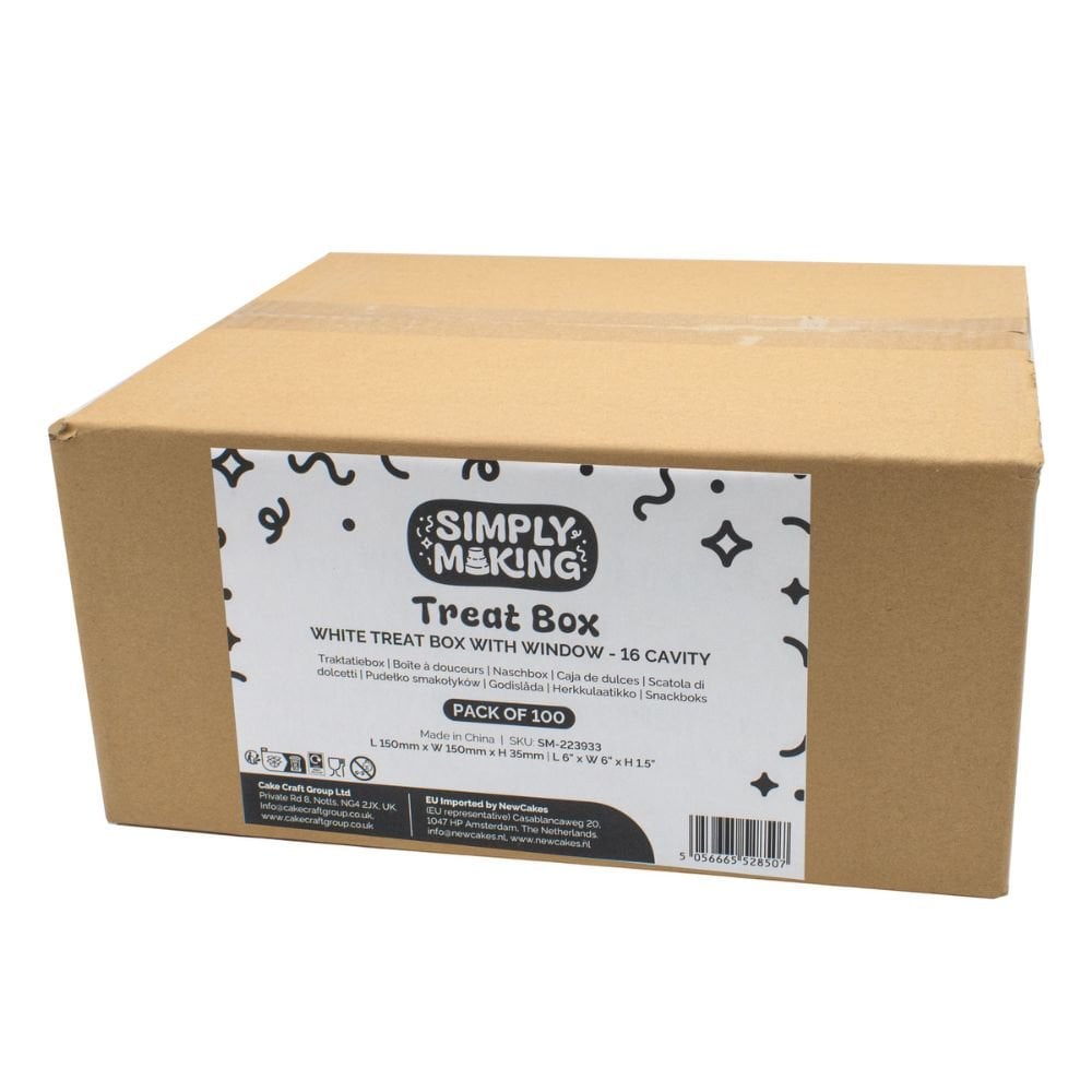 White Treat Box x 100 (16 Cavity)