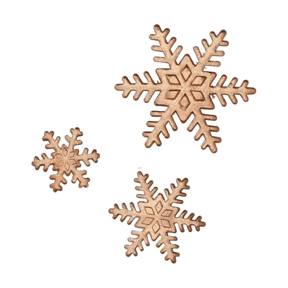 Bronze Ice Crystal Mixed Topper Set Of 12