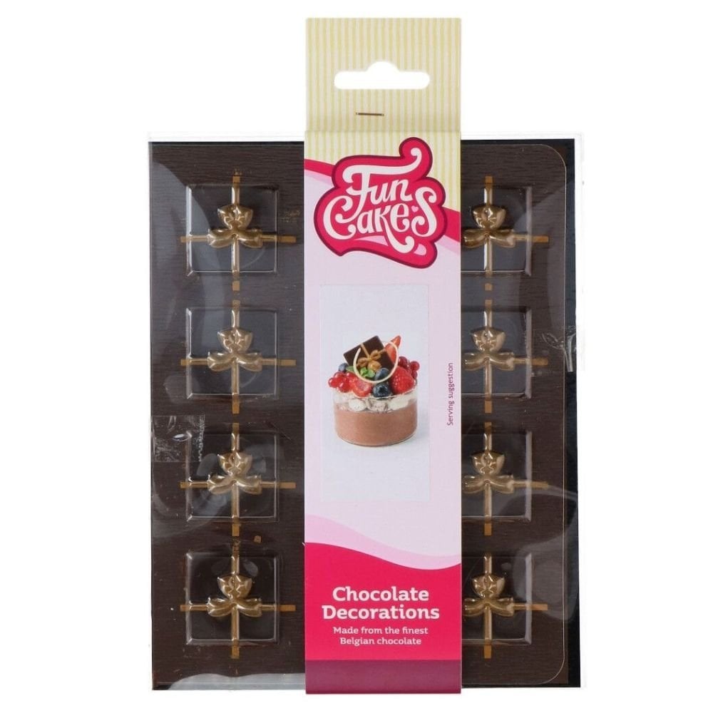 Brown & Gold Gift Chocolate Decorations Set Of 12