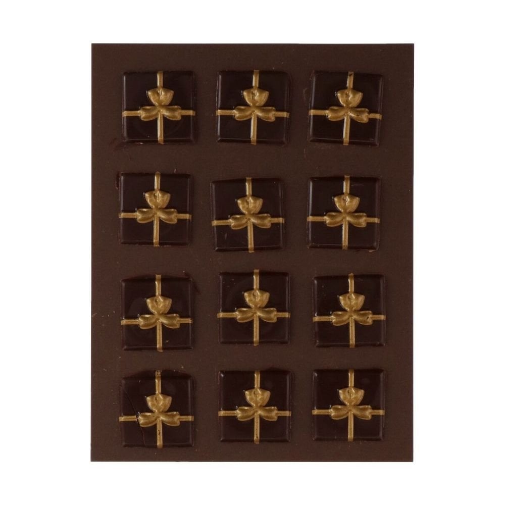 Brown & Gold Gift Chocolate Decorations Set Of 12