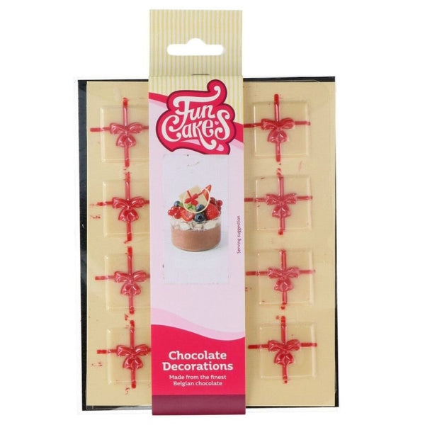 White & Red Gift Chocolate Decorations Set Of 12