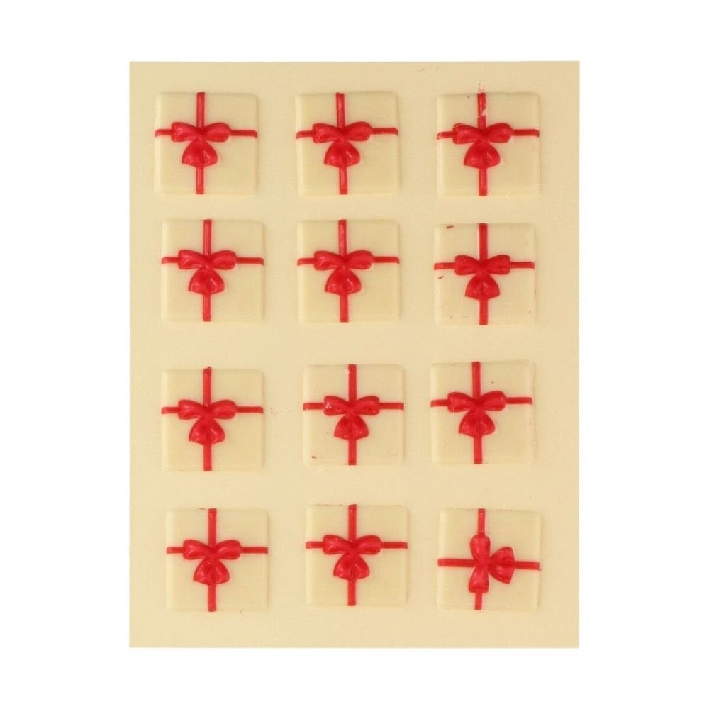 White & Red Gift Chocolate Decorations Set Of 12