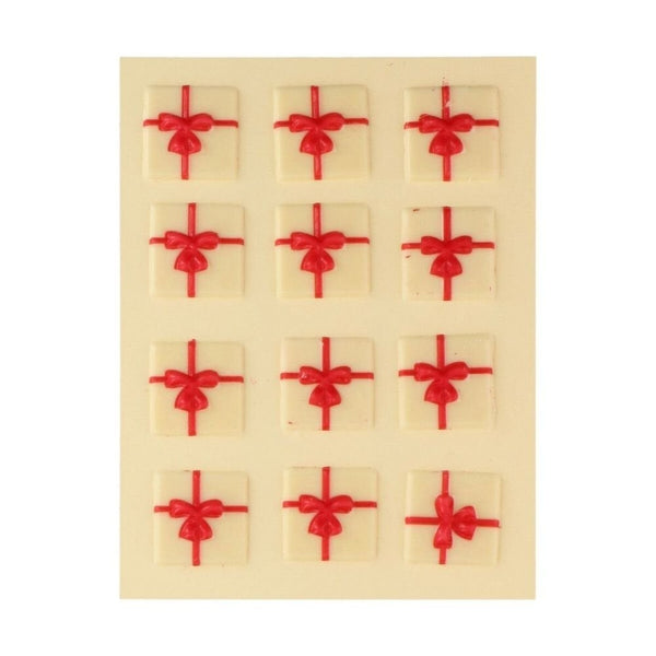 White & Red Gift Chocolate Decorations Set Of 12